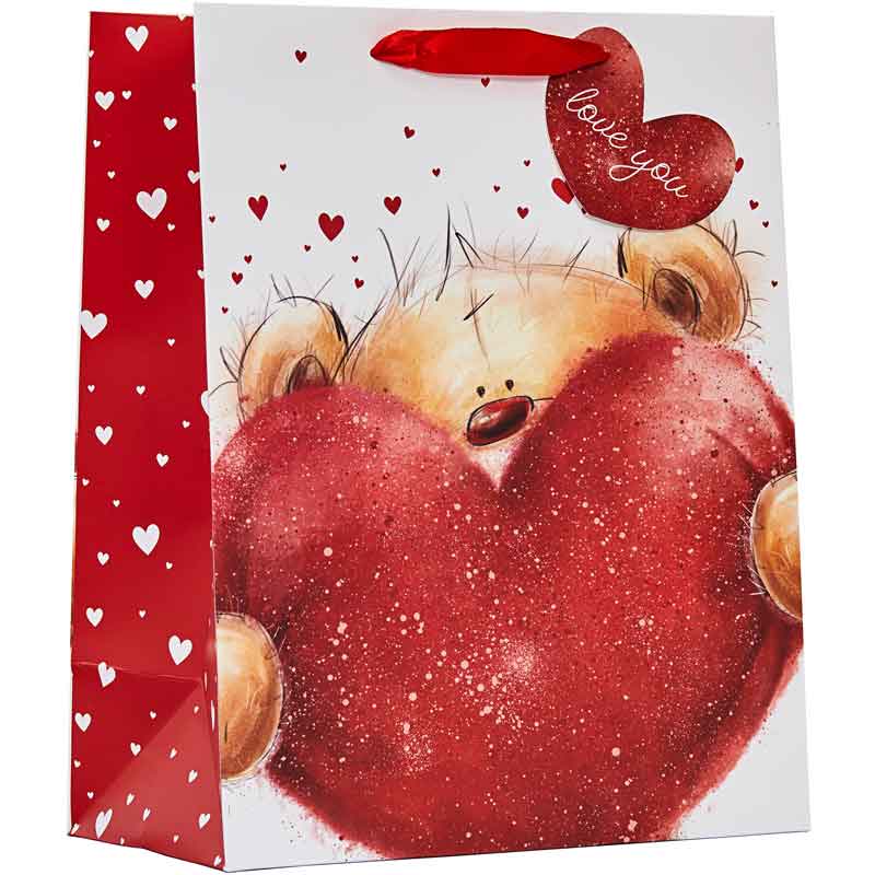 CUTE VALENTINES DAY LARGE GIFT BAG 6S