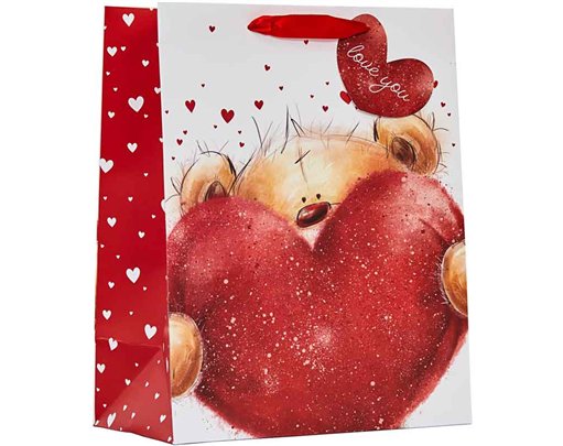 CUTE VALENTINES DAY LARGE GIFT BAG 6S