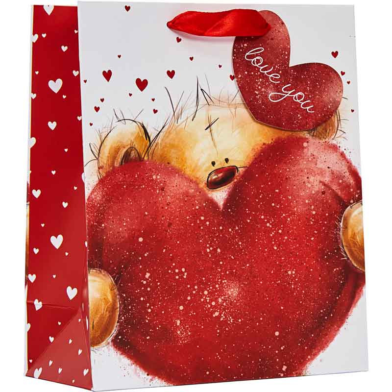 CUTE VALENTINES DAY MEDIUM GIFT BAG 6S