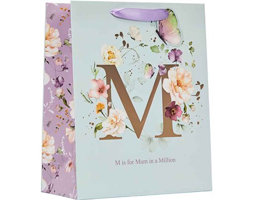 M IS FOR MUM LARGE MOTHERS DAY GIFT BAG 6S