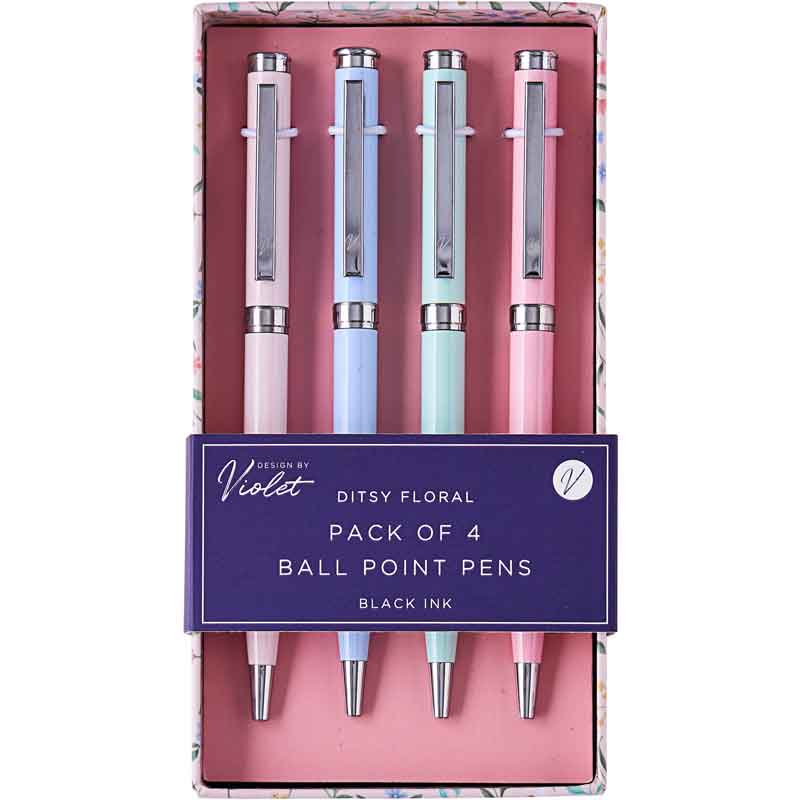 4PK DITSY FLORAL PENS MOTHERS DAY