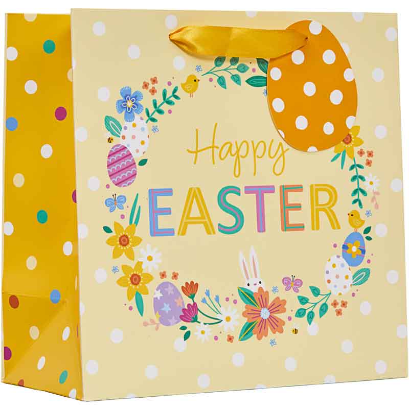 EASTER WREATH MEDIUM GIFT BAG 6S