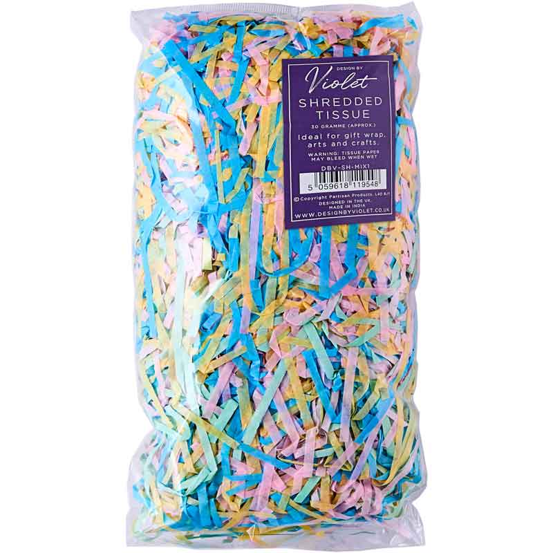 ASST COLOURS EASTER SHREDDED TISSUE 12S