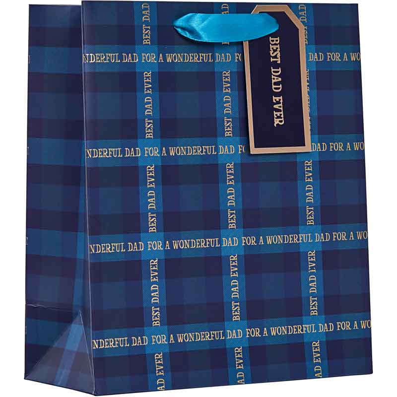 DAD TARTAN MEDIUM BAG FATHERS DAY GIFT BAG 6S