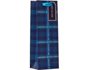 DAD TARTAN FATHERS DAY BOTTLE BAG 6S