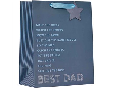 BEST DAD FATHERS DAY LARGE GIFT BAG 6S