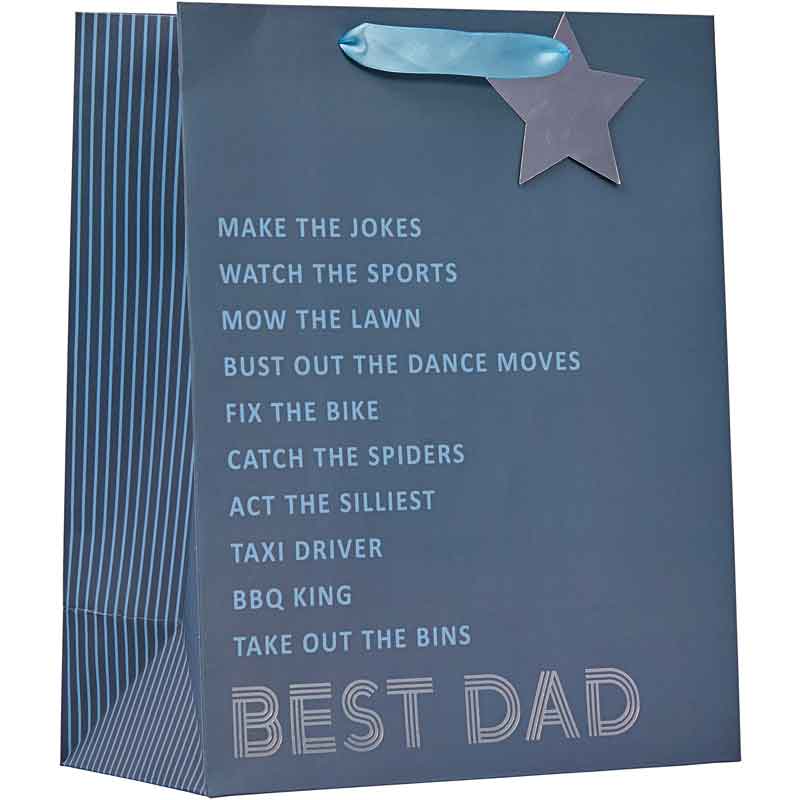 BEST DAD FATHERS DAY LARGE GIFT BAG 6S