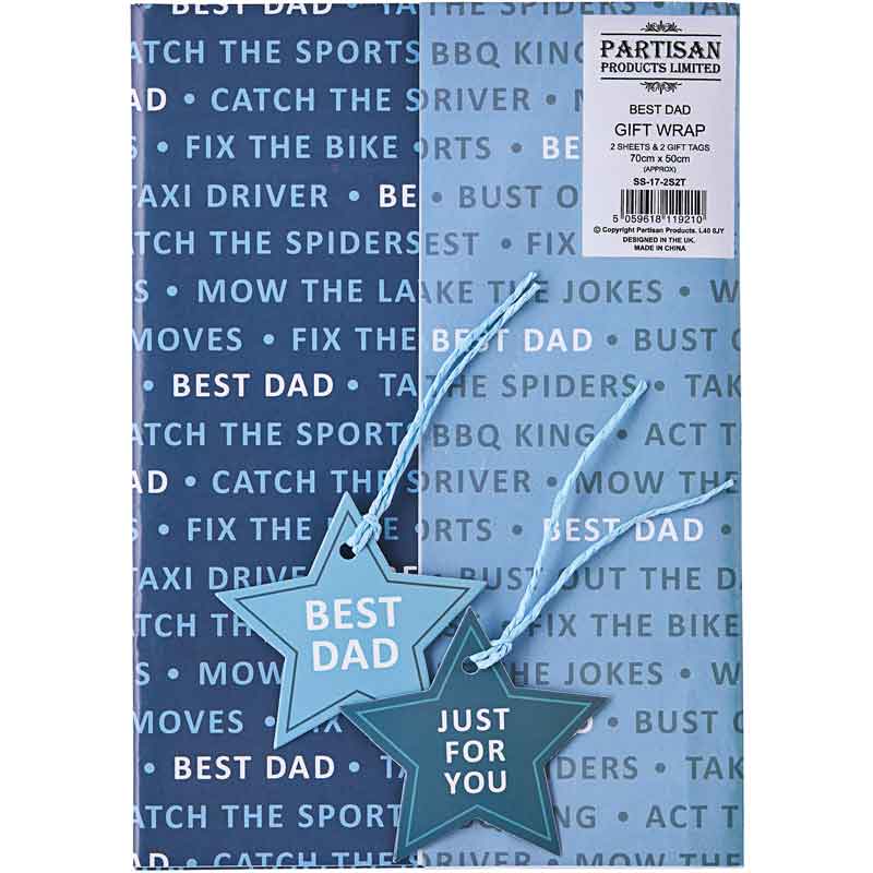 BEST DAD FATHERS DAY GIFT WRAP