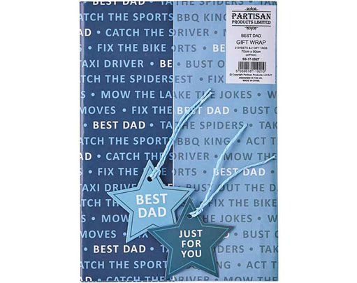 BEST DAD FATHERS DAY GIFT WRAP