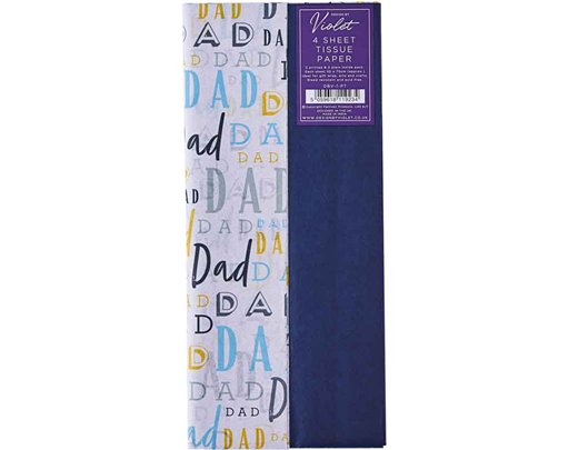 4PK DAD PRINTED TISSUE SHEETS 12S