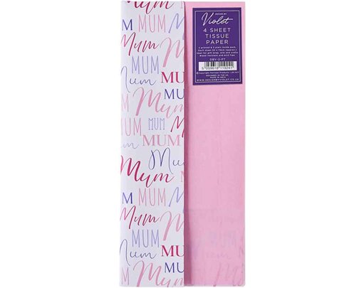 4PK MOTHERS DAY PRINTED TISSUE SHEETS 12S