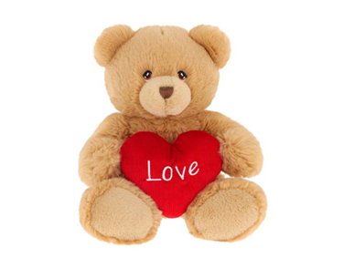 20cm KEELECO BROWN HARRY BEAR WITH HEART