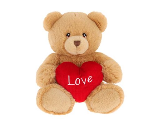 20cm KEELECO BROWN HARRY BEAR WITH HEART