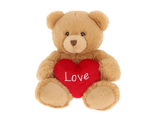 25cm KEELECO BROWN HARRY BEAR WITH HEART