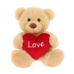 20cm KEELECO BROWN BARNEY BEAR WITH HEART