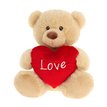 30cm KEELECO BROWN BARNEY BEAR WITH HEART