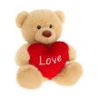 35cm KEELECO BROWN BARNEY BEAR WITH HEART