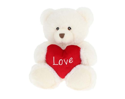 30cm KEELECO CREAM HARRY BEAR WITH HEART