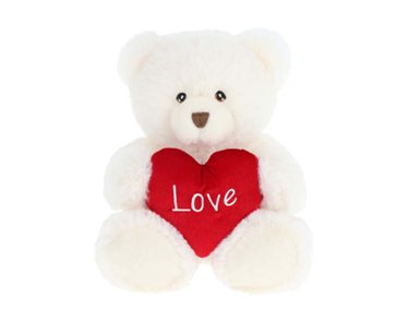45cm KEELECO CREAM HARRY BEAR WITH HEART