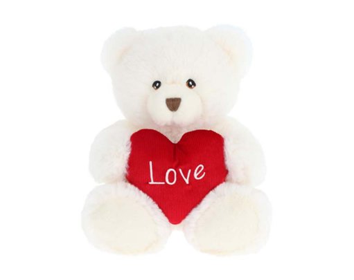 45cm KEELECO CREAM HARRY BEAR WITH HEART