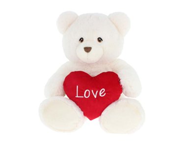 75cm KEELECO CREAM HARRY BEAR WITH HEART