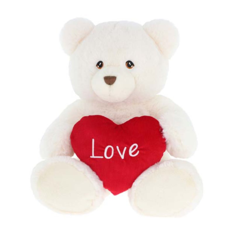 75cm KEELECO CREAM HARRY BEAR WITH HEART