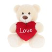 20cm KEELECO CREAM BARNEY BEAR WITH HEART