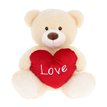 35cm KEELECO CREAM BARNEY BEAR WITH HEART
