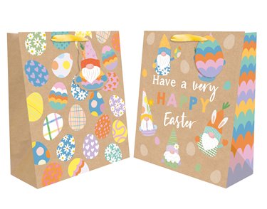 EASTER LARGE CRAFT GIFT BAG 12S
