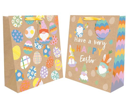 EASTER LARGE CRAFT GIFT BAG 12S