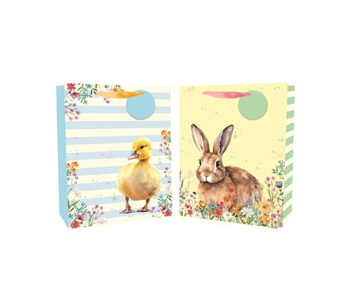 EASTER MEDIUM WATER COLOUR GIFT BAG 12S