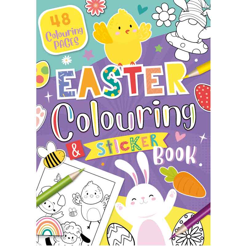 A4 EASTER COLOURING & STICKER BOOK
