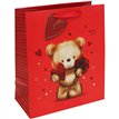 CUTE BEAR VALENTINES LARGE GIFT BAG 12S
