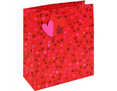 MINI HEARTS VALENTINES MEDIUM GIFT BAG 12S