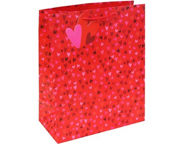 MINI HEARTS VALENTINES LARGE GIFT BAG 12S