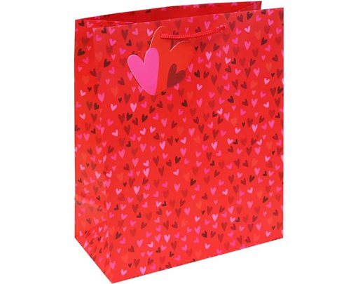 MINI HEARTS VALENTINES LARGE GIFT BAG 12S