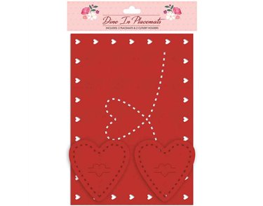 VALENTINES DINE IN PLACEMAT SET