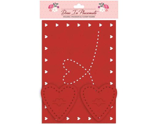 VALENTINES DINE IN PLACEMAT SET