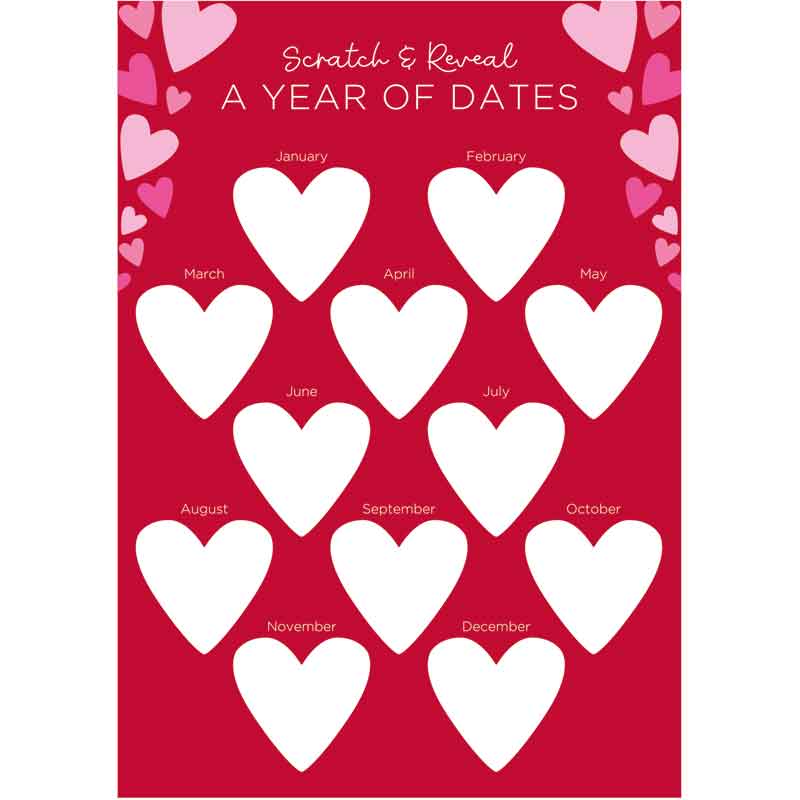 VALENTINES PERSONALISABLE SCRATCH DATES