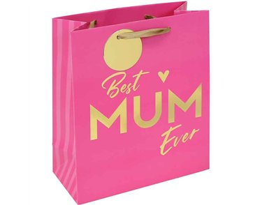 BEST MUM EVER MEDIUM GIFT BAG 12S