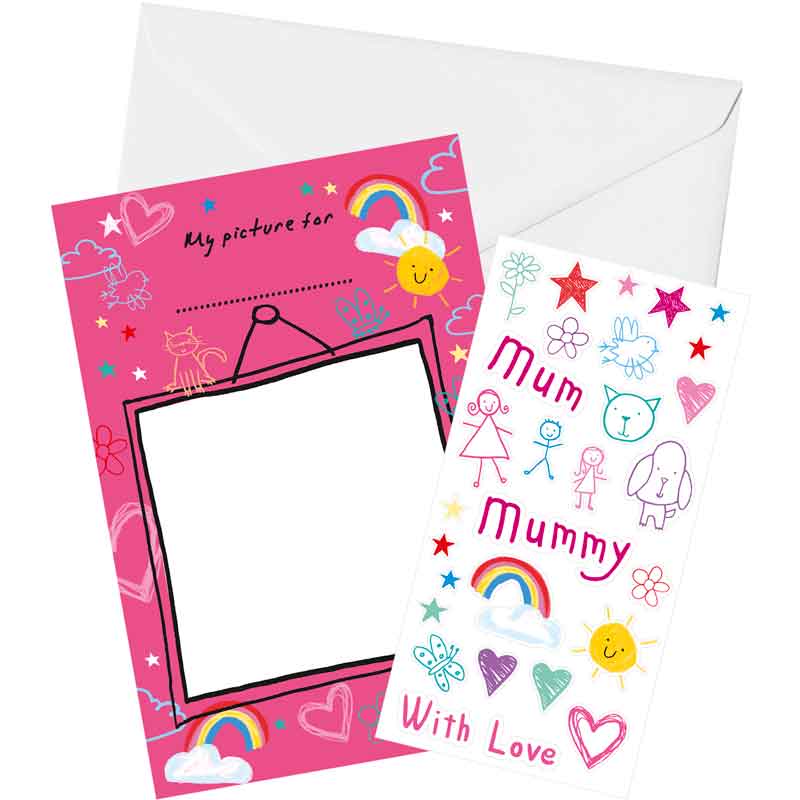MOTHERS DAY COLOUR IN CARD