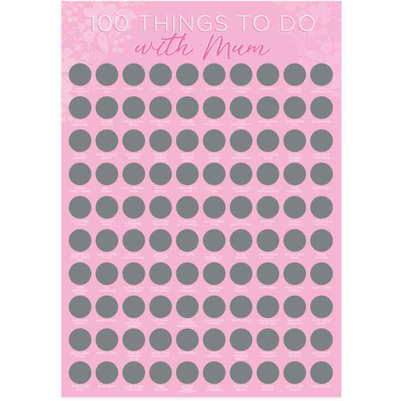 MOTHERS DAY 100 THINGS WITH MUM POSTER