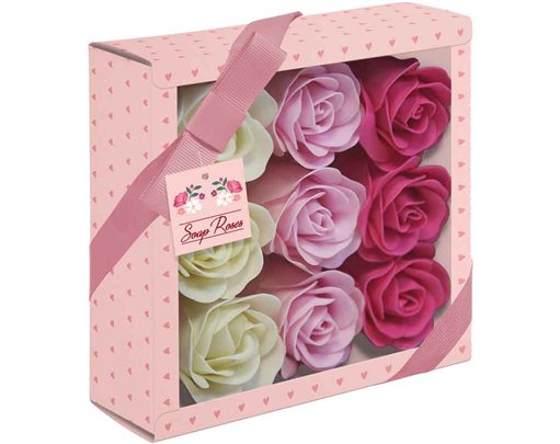 PINK SOAP ROSES GIFT BOX