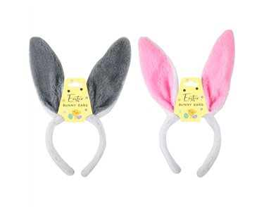 2ASST FLUFFY BUNNY HEADBAND
