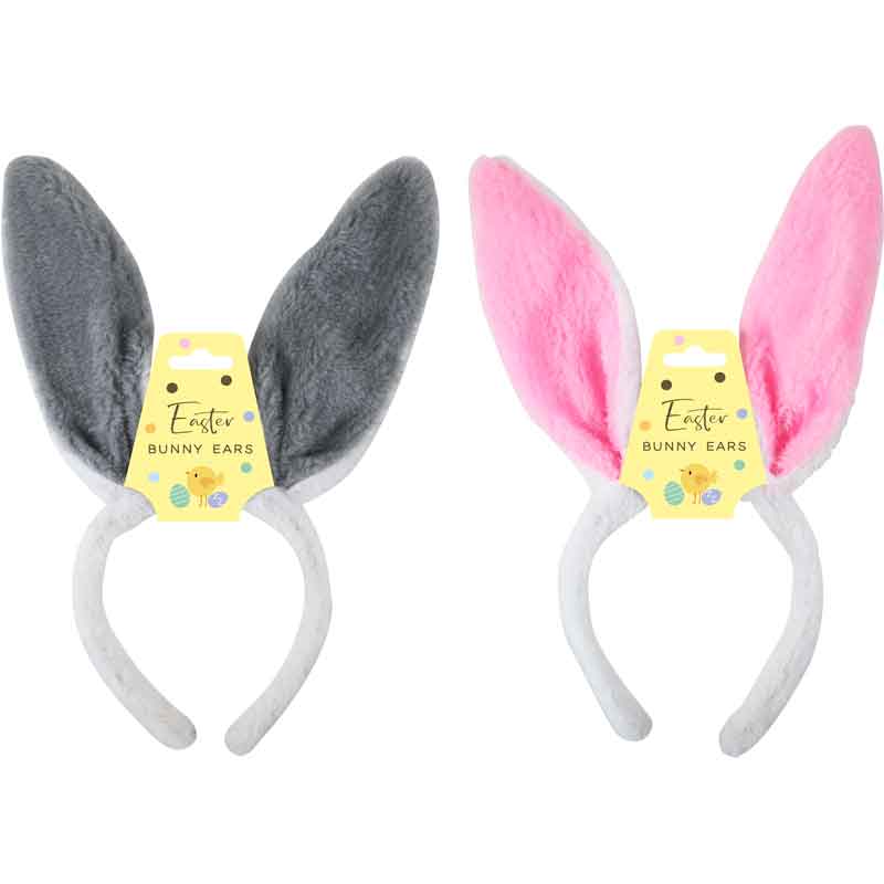 2ASST FLUFFY BUNNY HEADBAND