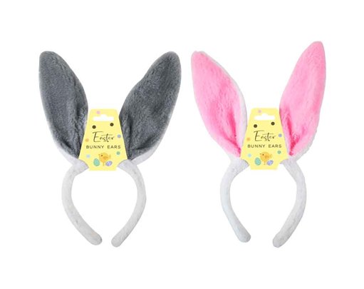 2ASST FLUFFY BUNNY HEADBAND