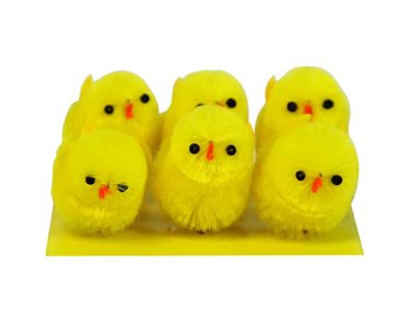 6PC YELLOW CHICKS