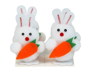 4PK BUNNYS WITH CARROT