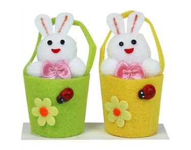 2PK BUNNYS IN BUCKET