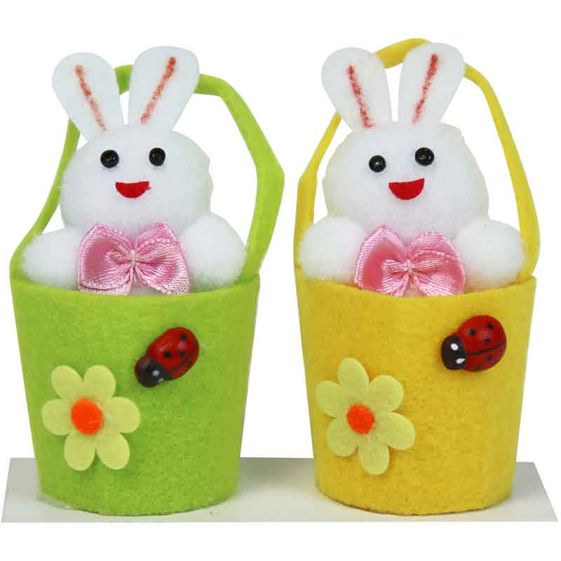 2PK BUNNYS IN BUCKET